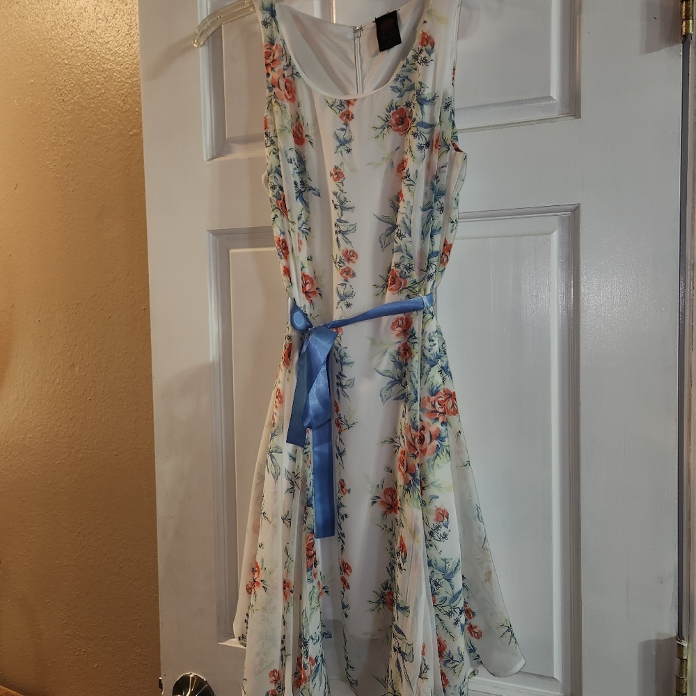 White floral dress